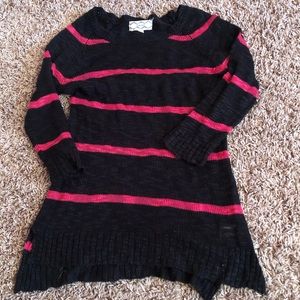 Pink Rose Lightweight Striped Sweater